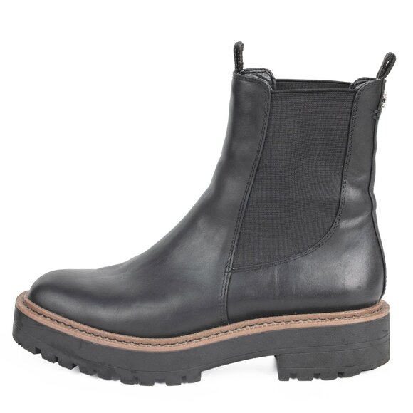 Sam Edelman Black Leather Laguna Weatherproof Lug Boots Sz 7M / EU 37 - Picture 3 of 12